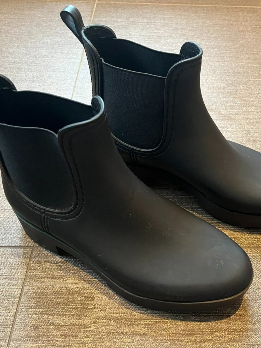 Jeffrey Campbell Black Chelsea Rain Boots Welly Wellies Size 9